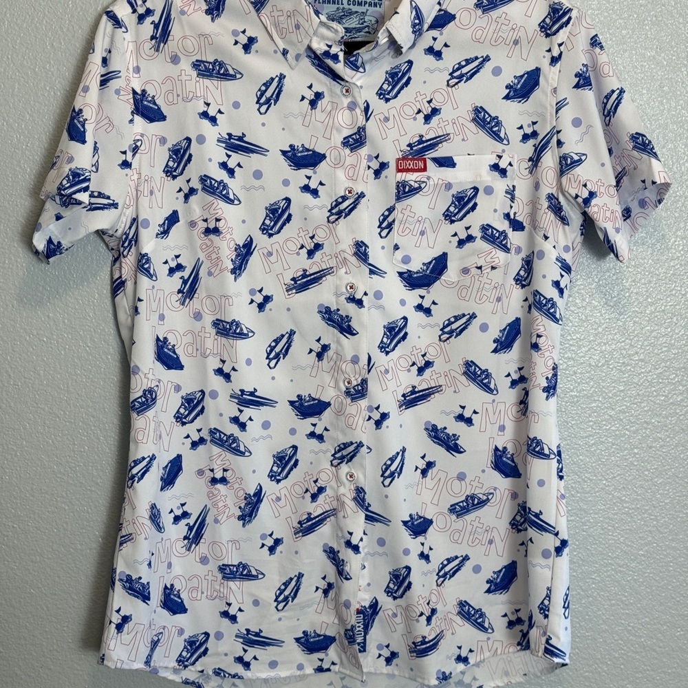 DIXXON White and Blue Men's Shirt